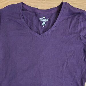 Women's Segments 100% Merino Wool Sweater, Plum Purple, Size Small